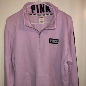 Pink half zip sweatshirt